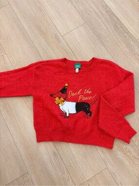 Holiday 'Deck the Paws' Red Sweater - Women